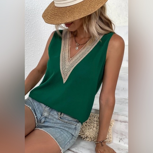 Guipure Lace Panel Blouse - Picture 1 of 6